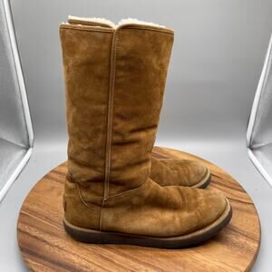 UGG Abree II Tall Boots Womens Size 10 Brown Suede Soft Casual Comfort Winter